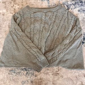 Women’s Topshop Cropped Grey Sweater, Size 8-12